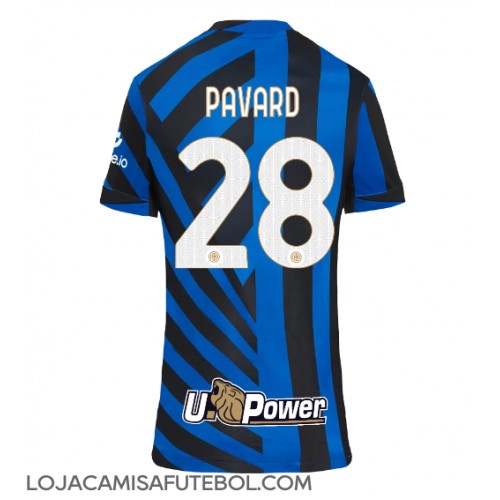 Camisa de Futebol Inter Milan Benjamin Pavard #28 Equipamento Principal Mulheres 2024-25 Manga Curta